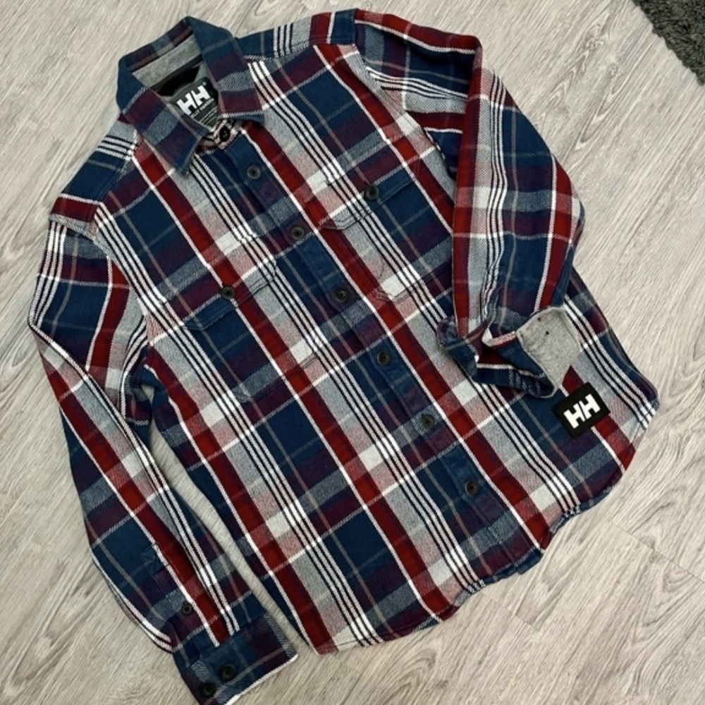 Helly Hansen Red and Blue Plaid Casual Shirt